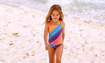 Toddler Girls Tankini & Brief Two Piece Fine Lines