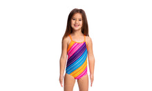 Load image into Gallery viewer, Toddler Girls Printed One Piece Fine Lines

