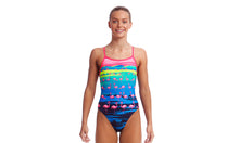 Load image into Gallery viewer, Girls Single Strap One Piece Flamingo Flood
