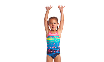 Toddler Girls Printed One Piece Flamingo Flood