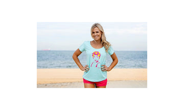Girls Scoop Neck T-Shirt Other Floral Cap