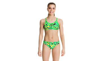 Girls Racerback Two Piece Fluro Fracture