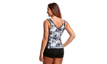Load image into Gallery viewer, Womens Zip Front Panelled Tankini Garden Mist
