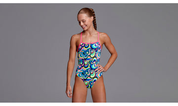 Girls Eco Strapped In One Piece Gelat OMG
