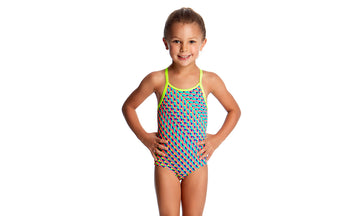 Toddler Girls Printed One Piece Glitter Girl