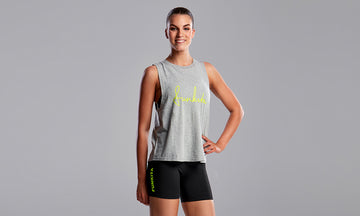 Womens Hank the Tank Top Grey Scribble