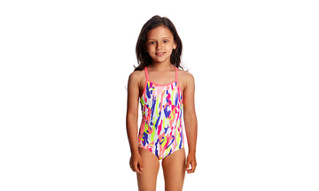 Toddler Girls Printed One Piece Heart Splatter