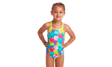 Toddler Girls Printed One Piece Hexy Back
