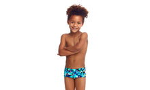 Load image into Gallery viewer, Toddler Boys Square Trunks Holy Sea

