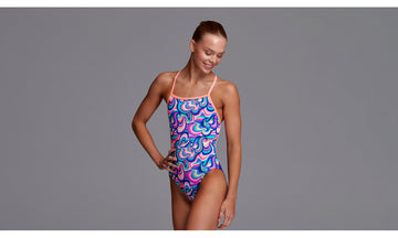 Girls Eco Strapped In One Piece Ice Cream Queen