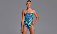 Load image into Gallery viewer, Womens Strapped In One Piece Ice Queen
