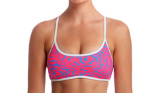Load image into Gallery viewer, Womens Cross Back Tie Bikini Top In The Cloud
