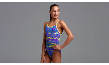 Girls Single Strap One Piece Inca Inked