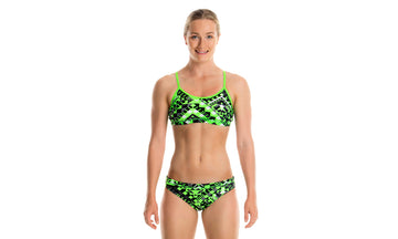 Girls Racerback Two Piece Laser Cube
