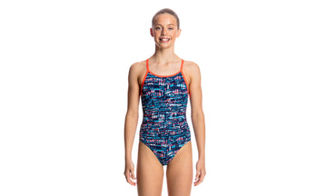 Girls Diamond Back One Piece Lotsa Dots
