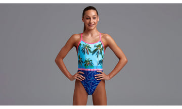 Girls Single Strap One Piece Lunchtime Dip