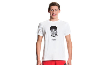 Boys Crew Neck T-Shirt Man With Fish