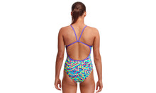 Load image into Gallery viewer, Womens Single Strap One Piece Mint Strips
