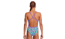 Load image into Gallery viewer, Girls Single Strap One Piece Mint Strips
