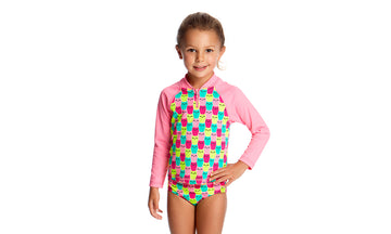 Toddler Girls Zippy Rash Vest Minty Mittens
