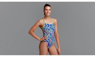 Womens Diamond Back One Piece Noodle Bar