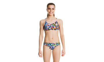 Girls Racerback Two Piece Painted Petals