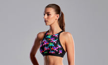 Load image into Gallery viewer, Womens High Neck Crop Top Palm Drive
