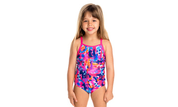 Toddler Girls Printed One Piece Party Army