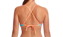 Load image into Gallery viewer, Womens Cross Back Tie Bikini Top Pastel Paradise
