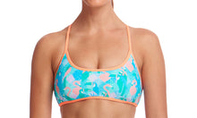 Load image into Gallery viewer, Womens Cross Back Tie Bikini Top Pastel Paradise
