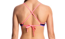 Load image into Gallery viewer, Womens Tie Down Bikini Top Pink Shadow
