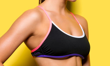 Womens Tie Down Bikini Top Pink Shadow