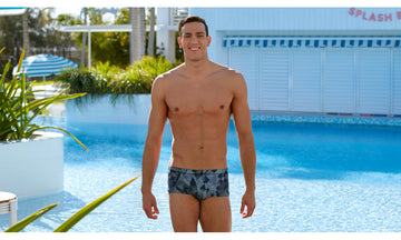 Mens Plain Front Trunks Pointillism