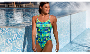 Womens Diamond Back One Piece Pop Tropo
