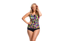 Load image into Gallery viewer, Womens Zip Front Tankini Princess Cut
