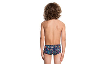 Load image into Gallery viewer, Toddler Boys Printed Trunks QR Crazy
