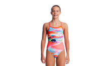 Load image into Gallery viewer, Girls Tie Me Tight One Piece Red Centre
