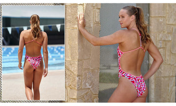 Womens Twisted One Piece Red Ribbons