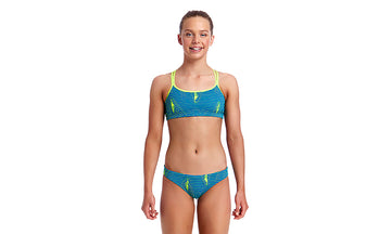 Girls Criss Cross Two Piece Ripple Effect