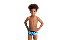 Load image into Gallery viewer, Toddler Boys Square Trunks Sea Spray
