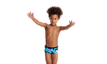 Load image into Gallery viewer, Toddler Boys Square Trunks Sea Spray
