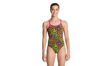 Girls Diamond Back One Piece Skull Keeper