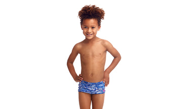 Toddler Boys Square Trunks Sky City