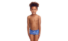 Load image into Gallery viewer, Toddler Boys Square Trunks Sky City

