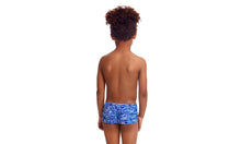 Load image into Gallery viewer, Toddler Boys Square Trunks Sky City
