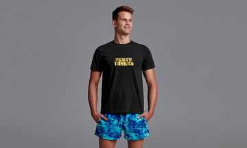 Mens Crew Neck T-Shirt Space Cadet Gold
