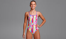 Load image into Gallery viewer, Girls Strapped In One Piece Splat Stat
