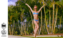 Load image into Gallery viewer, Womens Tie Down Bikini Top Split Scene
