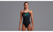 Load image into Gallery viewer, Girls Strapped In One Piece Spray Tagged
