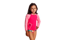 Load image into Gallery viewer, Toddler Girls Zippy Rash Vest Stare Bear
